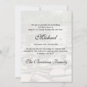 Beerdigung Foto Simple Stones Danke (Rückseite)