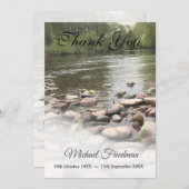 Beerdigung Foto Simple Stones Danke (Vorne/Hinten)