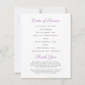 Beerdigung Foto Vielen Dank | Lavender Memorial Dankeskarte (Rückseite)