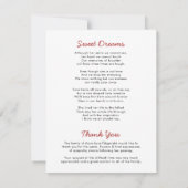 Beerdigung Foto Vielen Dank | Rot in Love Memory Dankeskarte (Rückseite)