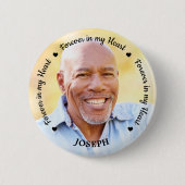 Beerdigung für immer in meinem Herzen Custom Foto  Button (Vorderseite)