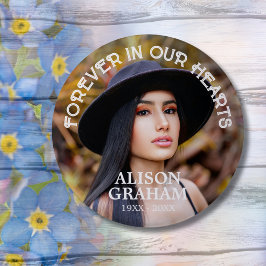 Beerdigung für immer in unserem Herz-Foto-Button Button