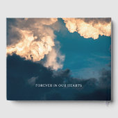 Beerdigung Gästebuch mit Atemberaubendem Blue Sky (Rückseite)