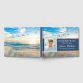 Beerdigung Gästebuch mit schönem Beach Design (Voll)