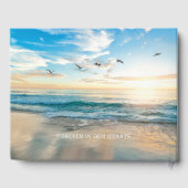 Beerdigung Gästebuch mit schönem Beach Design (Rückseite)