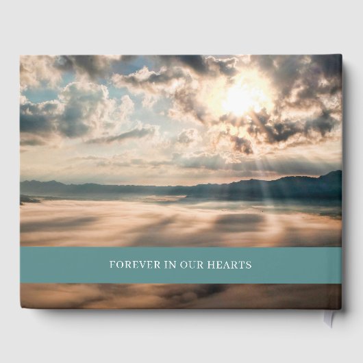 Beerdigung Gästebuch mit Top-Foto (Rückseite)