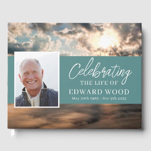 Beerdigung Gästebuch mit Top-Foto (Vorderseite)