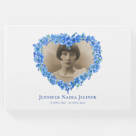 Beerdigung Gästebuch vergessen-me-nots Blume blau