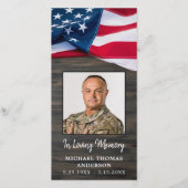 Beerdigung Gebet Karte Stars Streifen Gedicht US-F (Vorderseite)