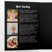 Beerdigung/Gedenken/Feier des Lebens mit mehreren Dreifach-gefaltete Programmkarte (Innen Erste Seite)