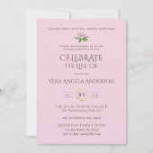 Beerdigung Gedenkfeier INVITE Feier des Lebens (Vorderseite)