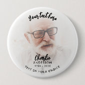 Beerdigung/Gedenkfeier Modernes Foto für benutzerd Button (Vorderseite)