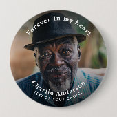 Beerdigung/Gedenkfeier Modernes Foto Tribute Custo Button (Vorderseite)