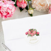 Beerdigung Gedenkfeiern Rose zum Leben Runder Aufkleber