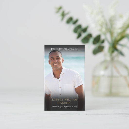 Beerdigung Gedenkgedicht Foto Gebetskarte Visitenkarte (Stehend Vorderseite)