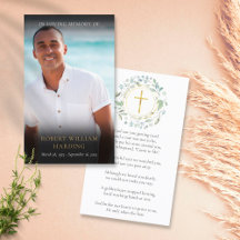 Beerdigung Gedenkgedicht Foto Gebetskarte