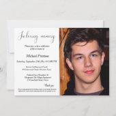 Beerdigung, Gedenkgottesdienst, Begehung des Leben Einladung (Vorderseite)