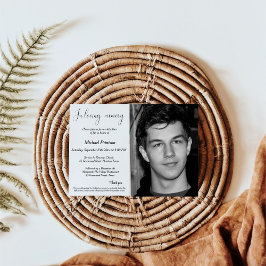 Beerdigung, Gedenkgottesdienst, Begehung des Leben Einladung