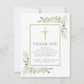 Beerdigung Gedenkgrün Christliches Foto Dankeskarte (Vorderseite)