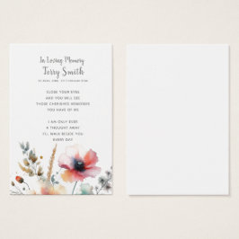 Beerdigung / Gedenkkarte