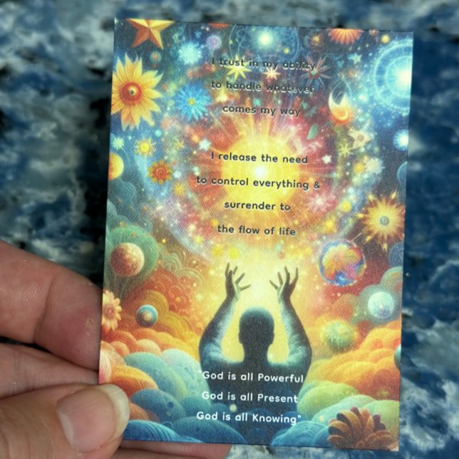 Beerdigung / Gedenkkarte (Prayer Card Bookmark for Funeral, Memorial or Celebration of Life)