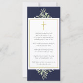 Beerdigung Gedenkkarte Foto Grüne Gebetskarte (Rückseite)