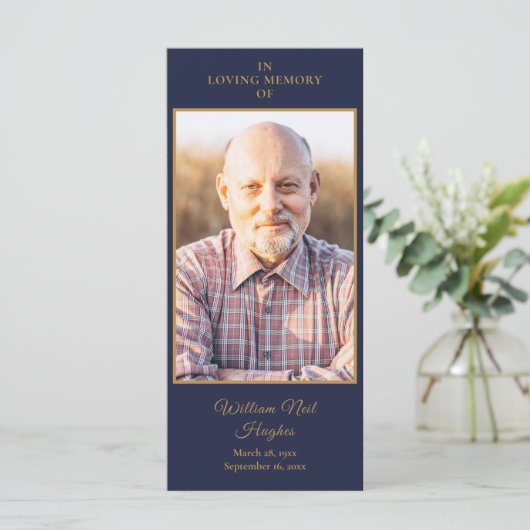 Beerdigung Gedenkkarte Foto Grüne Gebetskarte (Stehend Vorderseite)