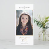 Beerdigung Gedenkkarte Foto Grüne Gebetskarte (Stehend Vorderseite)