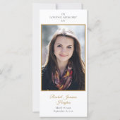 Beerdigung Gedenkkarte Foto Grüne Gebetskarte (Vorderseite)