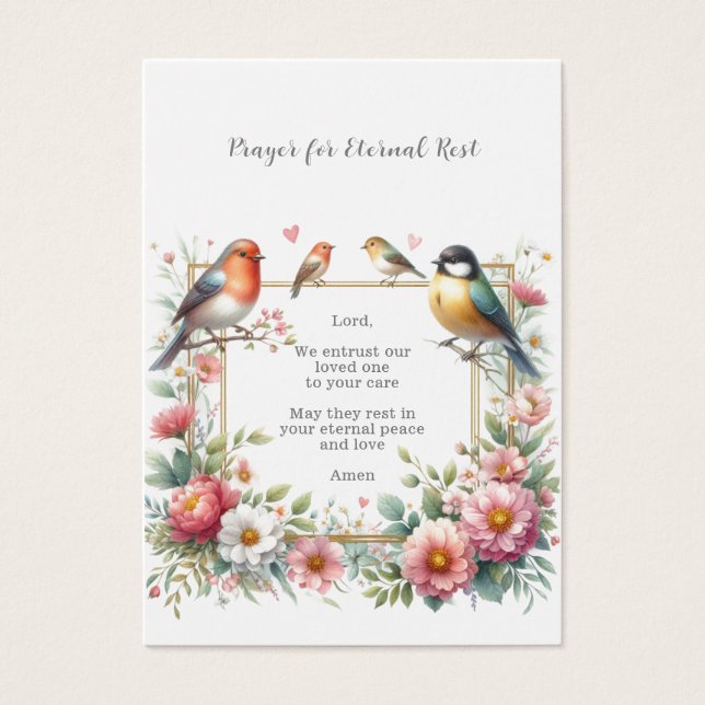 Beerdigung / Gedenkkarte für das Gebet der Ewigen  (Vorderseite)