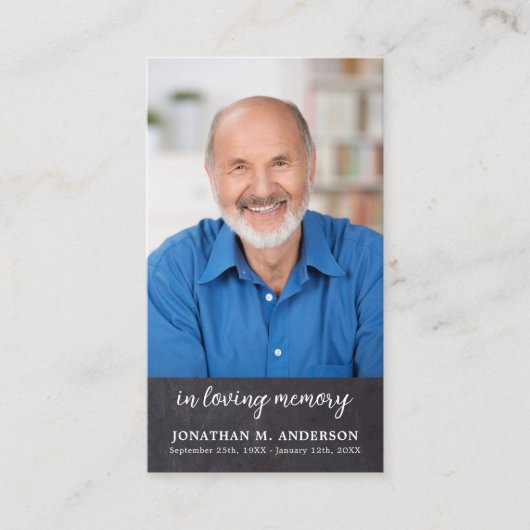 Beerdigung Gedenkkarten Foto Beileid Verspätung Telefonnummerkarte (Vorderseite)