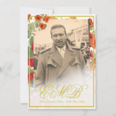 Beerdigung Gedenkstätte Foto Blumengoldfeier Einladung (Vorderseite)