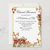 Beerdigung Gedenkstätte Foto Blumengoldfeier Einladung (Rückseite)