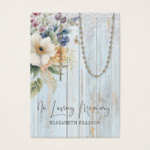 Beerdigung Gedenkstätte Gebet Rosary-Blume (Vorderseite)