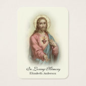 Beerdigung Gedenkstätte Jesus Gebet Heilige Karte (Vorderseite)