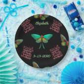 Beerdigung Gedenkstätte Personalisierte Schmetterl Pappteller (Party)