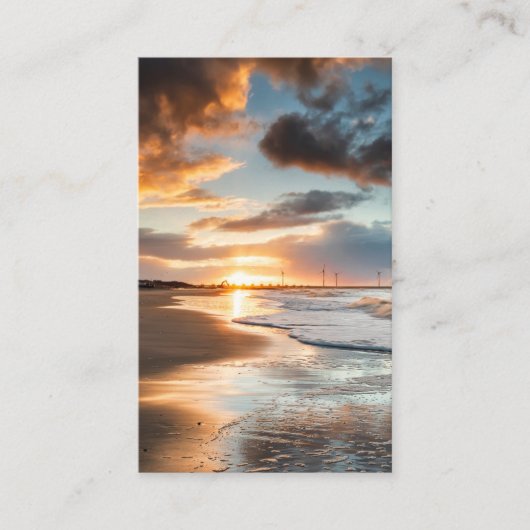 Beerdigung Gedenkstätte Strand Gebet Sympathiekart Visitenkarte (Vorderseite)