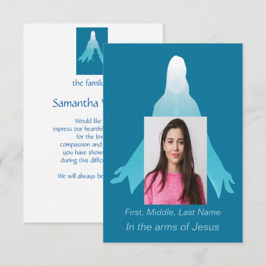 Beerdigung Gedenkstein Danke Jesus (Vorne/Hinten)