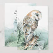 Beerdigung Gedenkstein Danke Wasserfarbe Barn Owl (Vorne/Hinten)