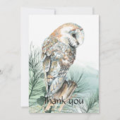 Beerdigung Gedenkstein Danke Wasserfarbe Barn Owl (Vorderseite)