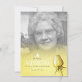 Beerdigung Gelb Rosa Foto Erinnerungsgedicht (Vorderseite)