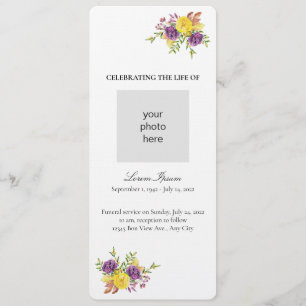 Beerdigung gelber und Lila botanischer Spray Programm