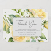 Beerdigung Gelbes Gelbe Rose Dankeskarte (Vorne/Hinten)