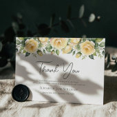 Beerdigung Gelbes Gelbe Rose Dankeskarte