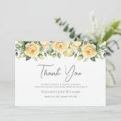 Beerdigung Gelbes Gelbe Rose Dankeskarte (Stehend Vorderseite)