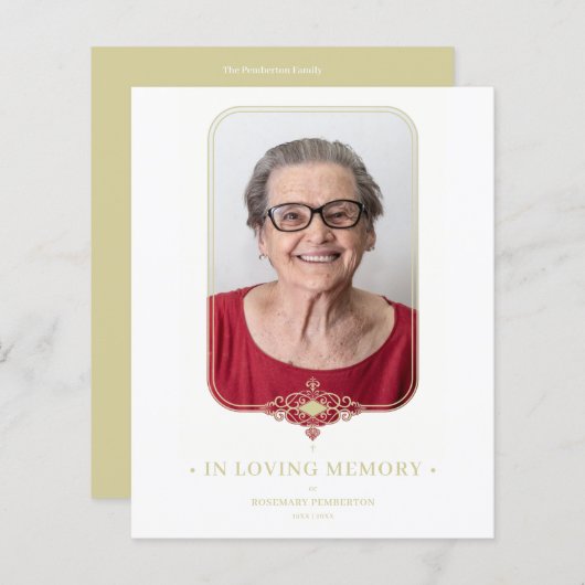 Beerdigung Golden Effect Ornamental Lace Effect Fo (Vorne/Hinten)