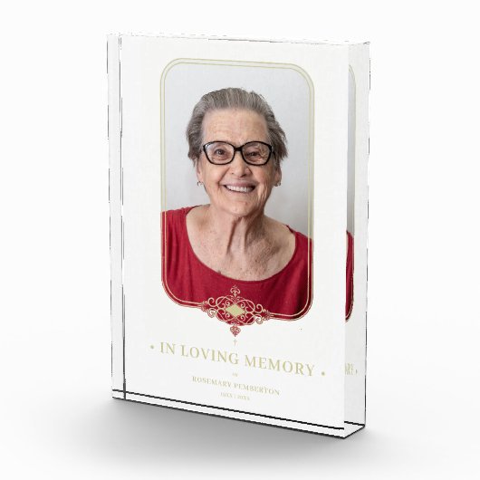 Beerdigung Golden Effect Ornamental Lace Effect Fo Fotoblock (Rechts)