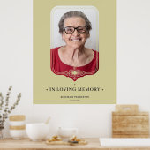 Beerdigung Goldener Effekt Ornamental Geblüht Foto Poster (Küche)