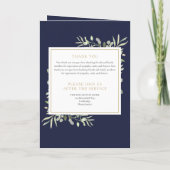 Beerdigung Greenery Gedenkorden gefälscht Programm (Rückseite)