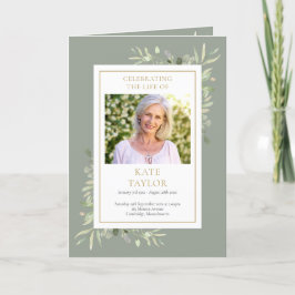 Beerdigung Greenery Gedenkorden gefälscht Programm